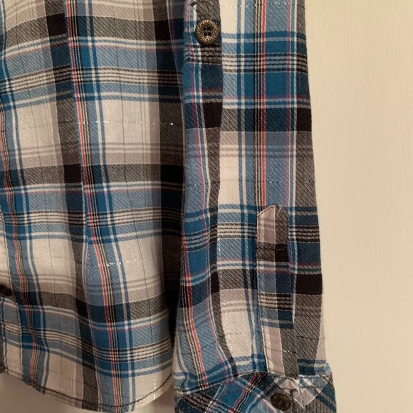 Maurices Large Roll-Tab Sleeve Button Up Shirt - Picture 5 of 13